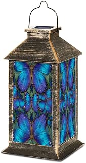Solar Lantern Mesmerizing Light Radiating Kaleidoscope Sharp Focus Art Outdoor Garden Hanging Lantern Waterproof Solar Powered Lighting Outside Table Lamp for Deck Yard Camping Patio Decor