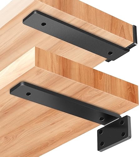 Soportes de estante flotantes, soportes de estante ocultos flotantes resistentes de 12 pulgadas, soportes de estante industriales rústicos para Soportes de estante flotantes, soportes de estante ocultos flotantes resistentes de 12 pulgadas, soportes de estante industriales rústicos para