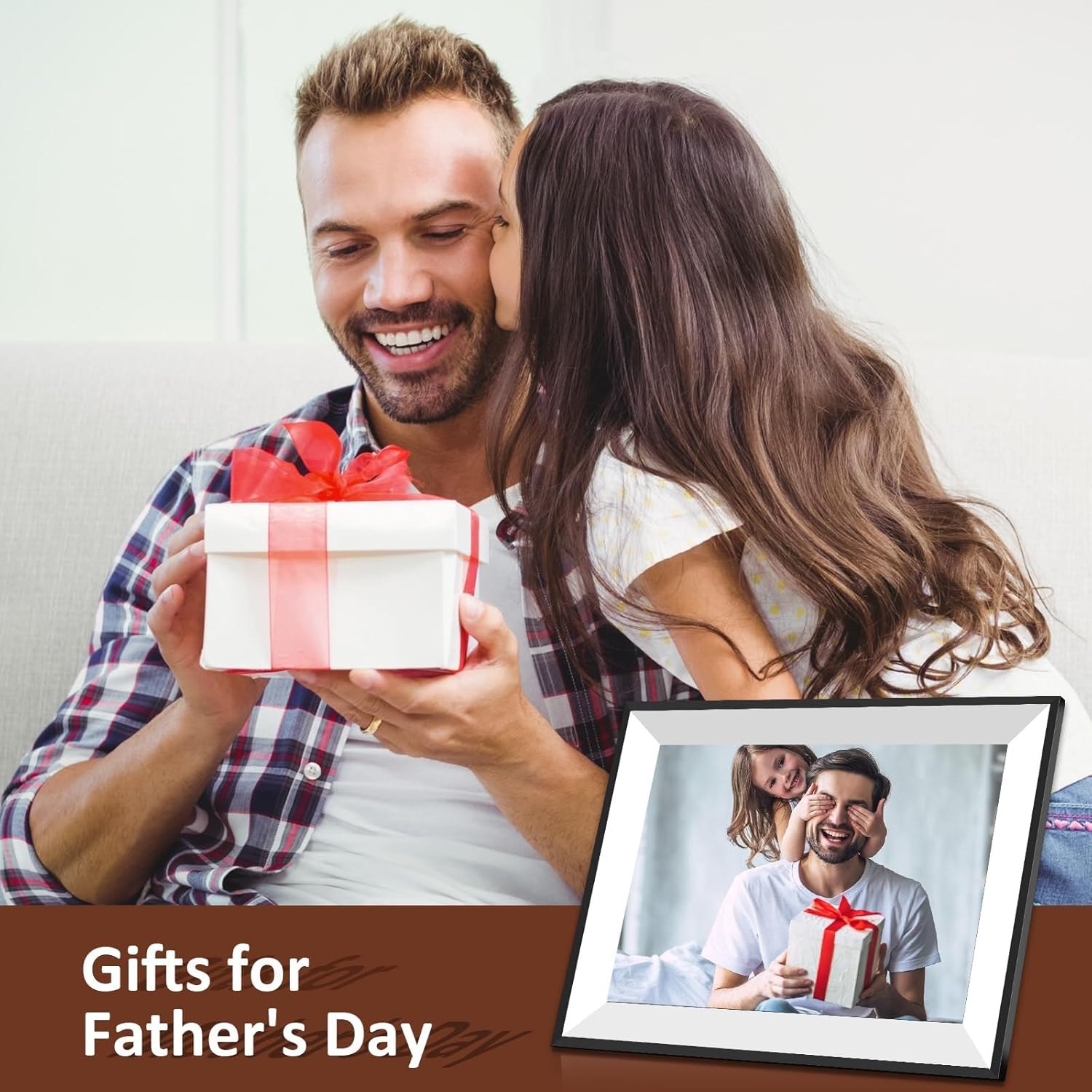 Frameo Digital Picture Frame 10.1 Inch Smart WiFi Digital Photo Frame, IPS Touch Screen, 32GB, Electronic Slideshow, Load from Phone App, Auto-Rotate, for Grandparents & Mothers Day - Image 8