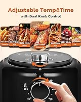 Vista 3 de Bear Freidora de aire pequeña 2.1 QT, Mini freidora de aire con control ajustable de tiempo y temperatura, tamaño compacto que ahorra espacio