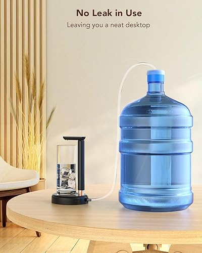 Miniatura 10 de Nerveol - Dispensador de botellas de agua de escritorio, dispensador de agua de 5 galones, bomba eléctrica portátil para botellas universales de 1 a