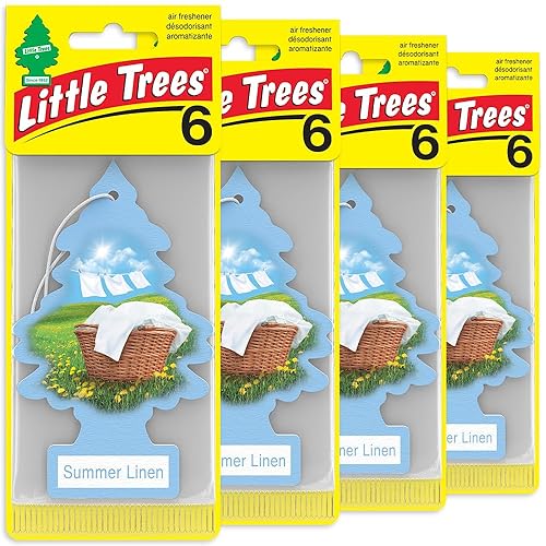 Miniatura 29 de LITTLE TREES Ambientador de aire para coche, árbol colgante que proporciona un aroma duradero para el automóvil y el hogar Cuero, 24 ambientadores