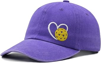 Pickleball Hat with Gift Box, Pickleball Gifts for Women Men, Adjustable Embroidered Heart Baseball Cap