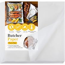 NACHLYNN 110 Pieces White Butcher Paper for Sublimation Disposable Butcher Paper Sheets Precut 12 x 12 inch Square Meat Sheet No Wax for Wrapping Meat