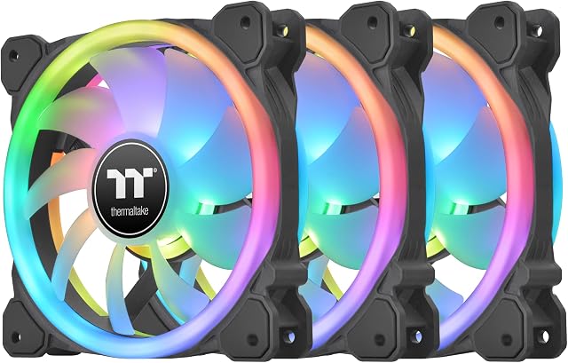 Thermaltake SWAFAN 12 RGB Radiator Fan Premium Edition, Swappable Blade Design, Customizable Air Flow Direction, 2000 RPM, 120mm Black