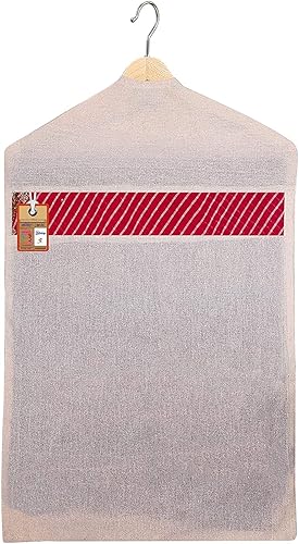Miniatura 6 de 100% algodón colgante sari cubre ropa bolsa de almacenamiento de ropa 26 x 18 pulgadas tamaño grande organizador de armario de tela para