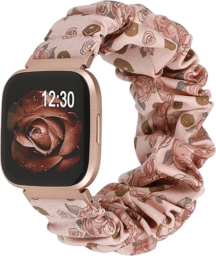 Miniatura 45 de TOYOUTHS - Bandas elásticas para Fitbit Versa/Versa 2/Versa Lite, edición especial para mujeres, niñas, elásticas, de tela, estampadas, de repuesto