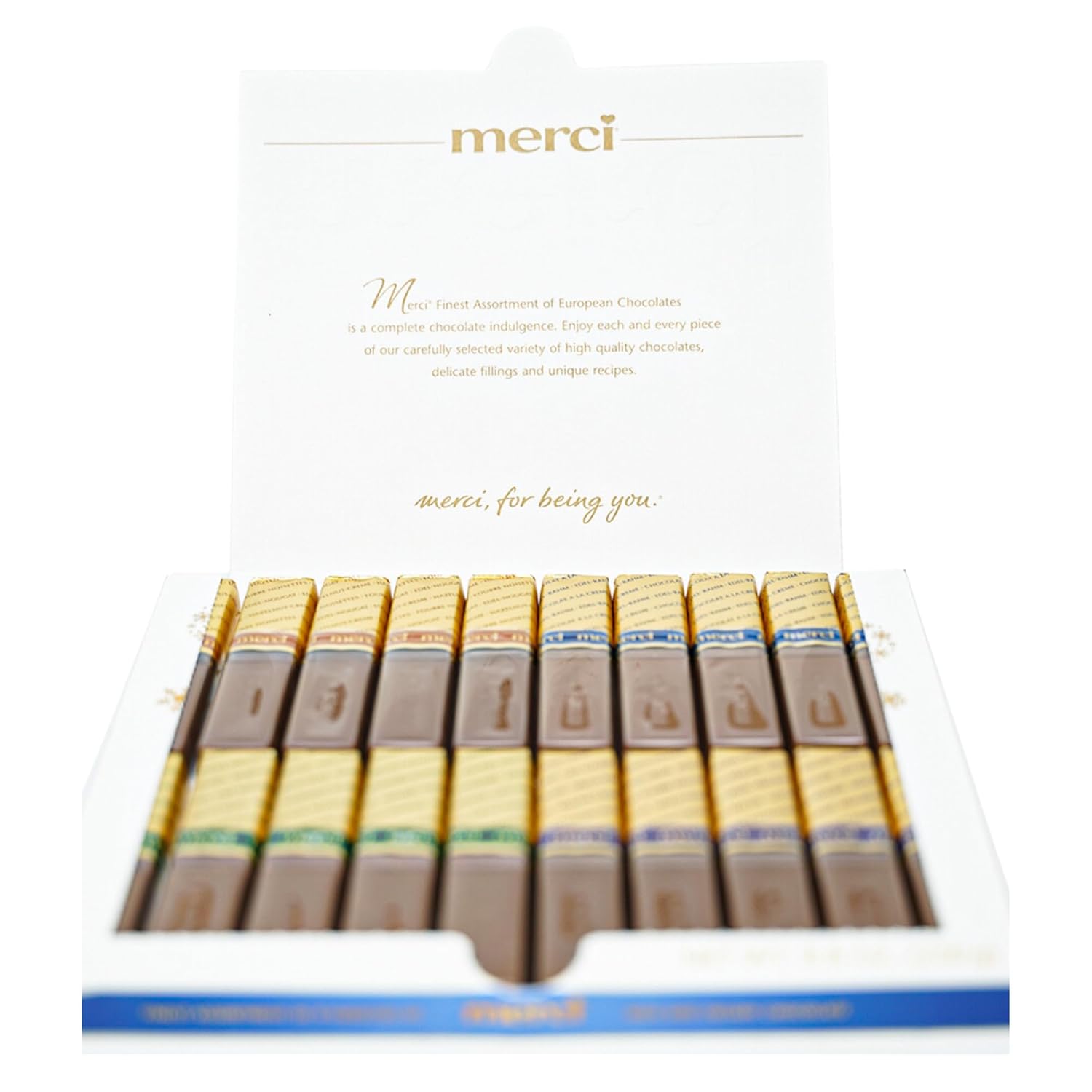 Needzo Merci Assorted Chocolate Holiday Boxes with Milk and Almond Flavored Chocolate Pieces, Set of 2, 8.8 Ounces Each