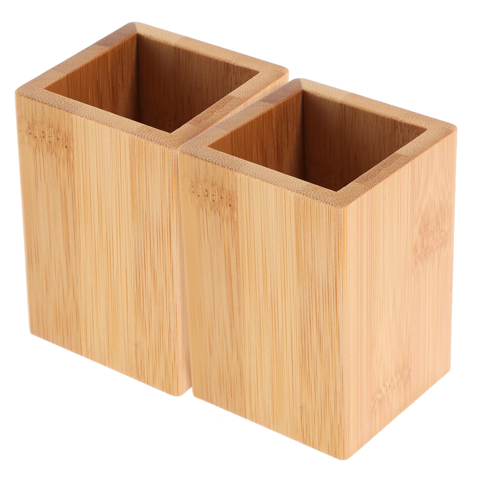 NUOBESTY 6stücke Teiliges Bamboo Pen Container Multifunktionaler Stifthalter Für Schreibtisch Zur Organisation Von Stiften Pinseln Und Kleinmaterialien Natürliche Bambusfarbe
