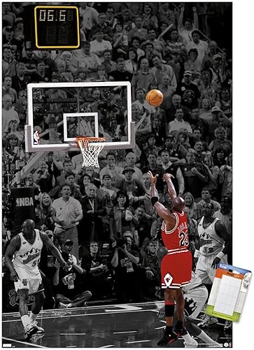Trends International Michael Jordan - Póster de pared de The Shot