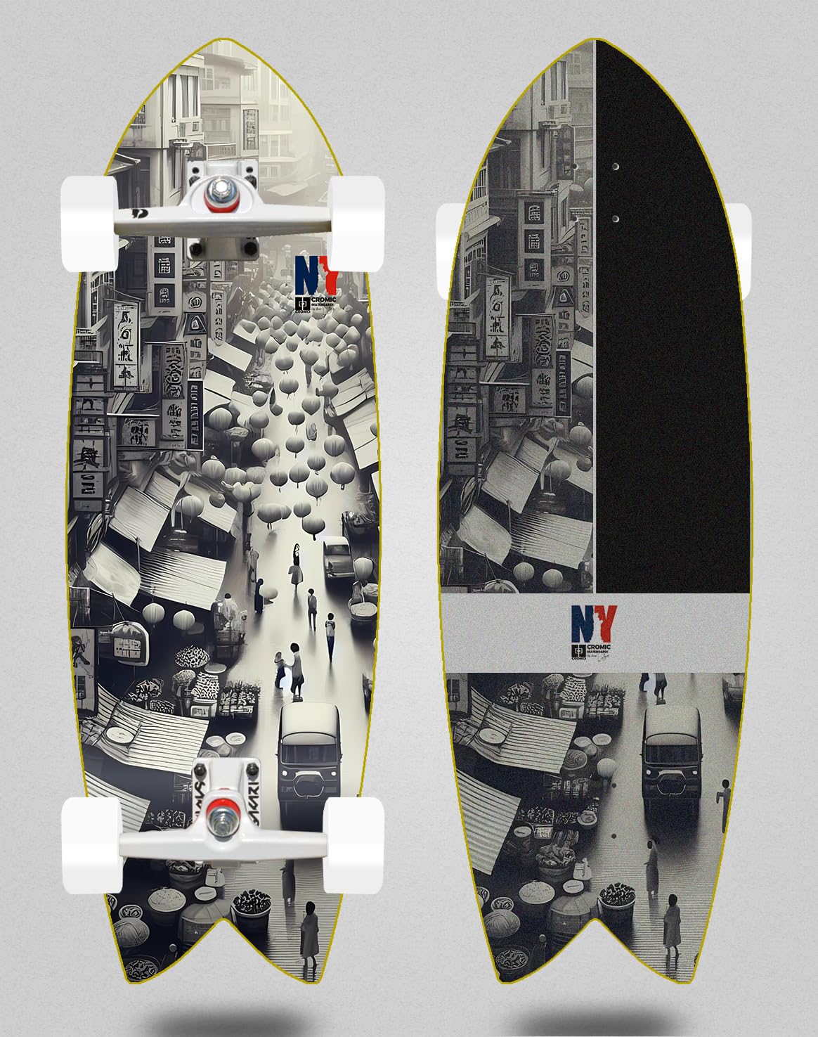 Cromic surfskate Complete with Surf Skate Trucks SGI - NY Town 32 Fish