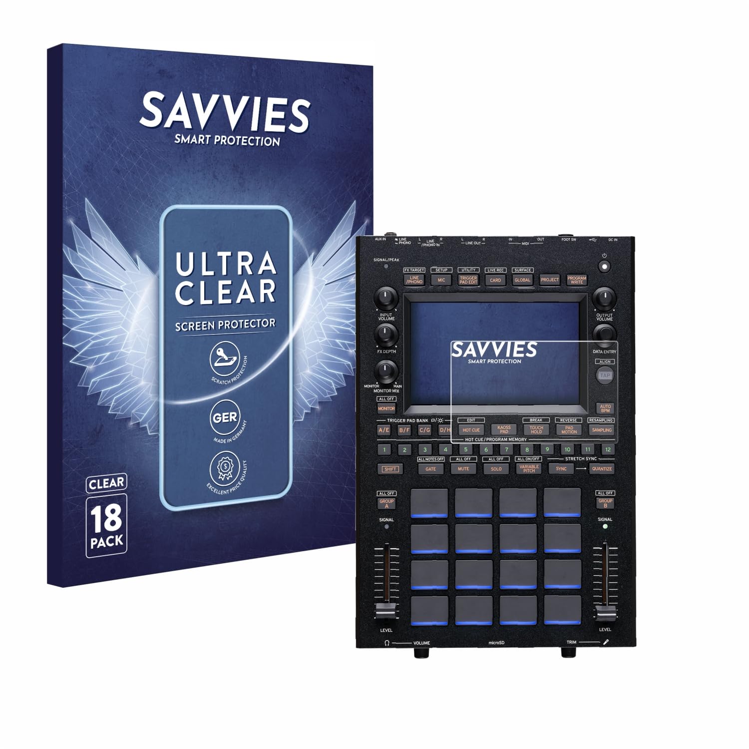 savvies 18 Pack Screen Protector compatible with KORG KAOSS Replay Protection Film Clear