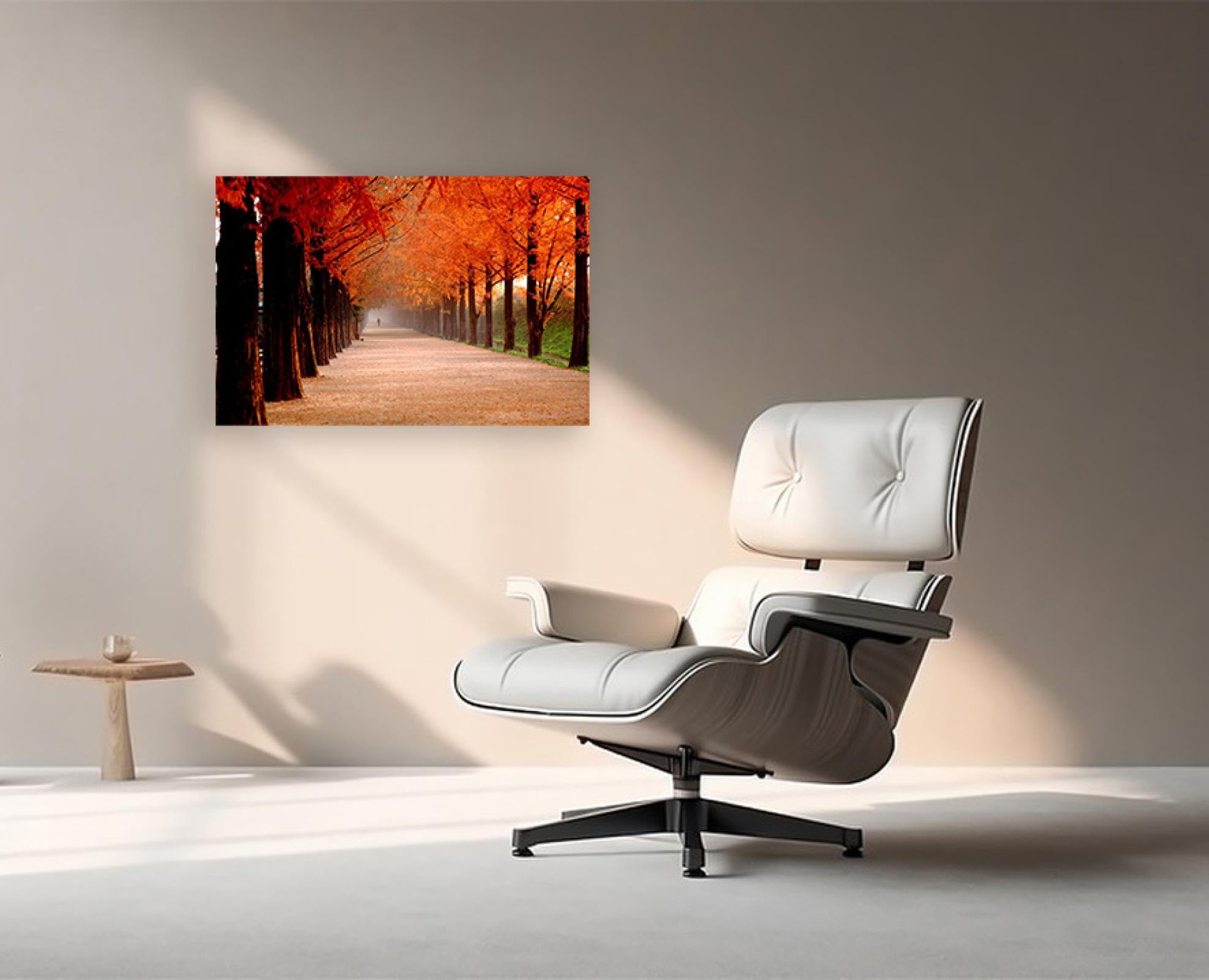 Quadri di decorazione da parete della foresta, stampe su tela di paesaggi autunnali, albero d'acero autunnale, immagini decorative per soggiorno, 60 x 90 cm (23,7 x 35,5), solo tela