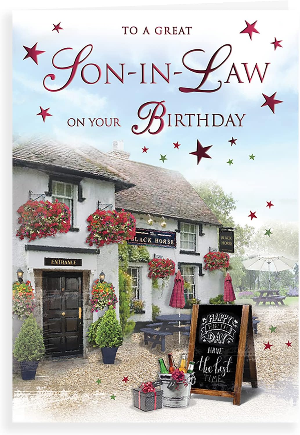 Regal Publishing Traditional Birthday Card Son In Law - 9 x 6 inches