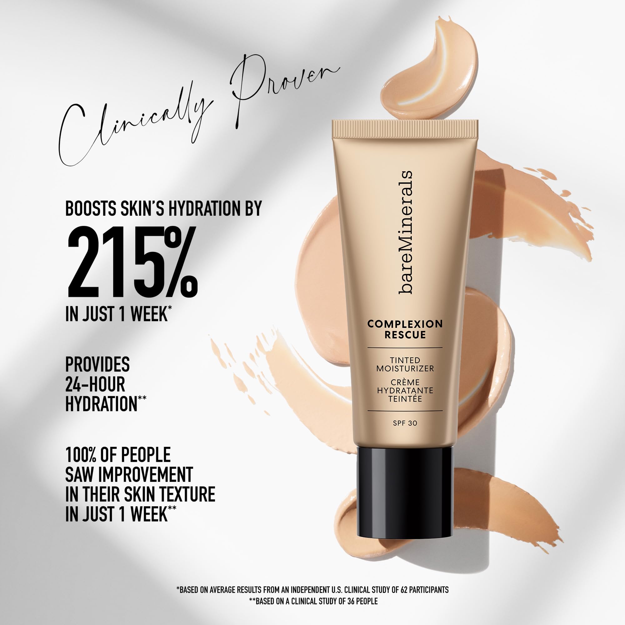 Complexion Rescue Crème hydratante teintée à l'acide hyaluronique et minéral SPF 30 – Pécan naturel 05-35 ml