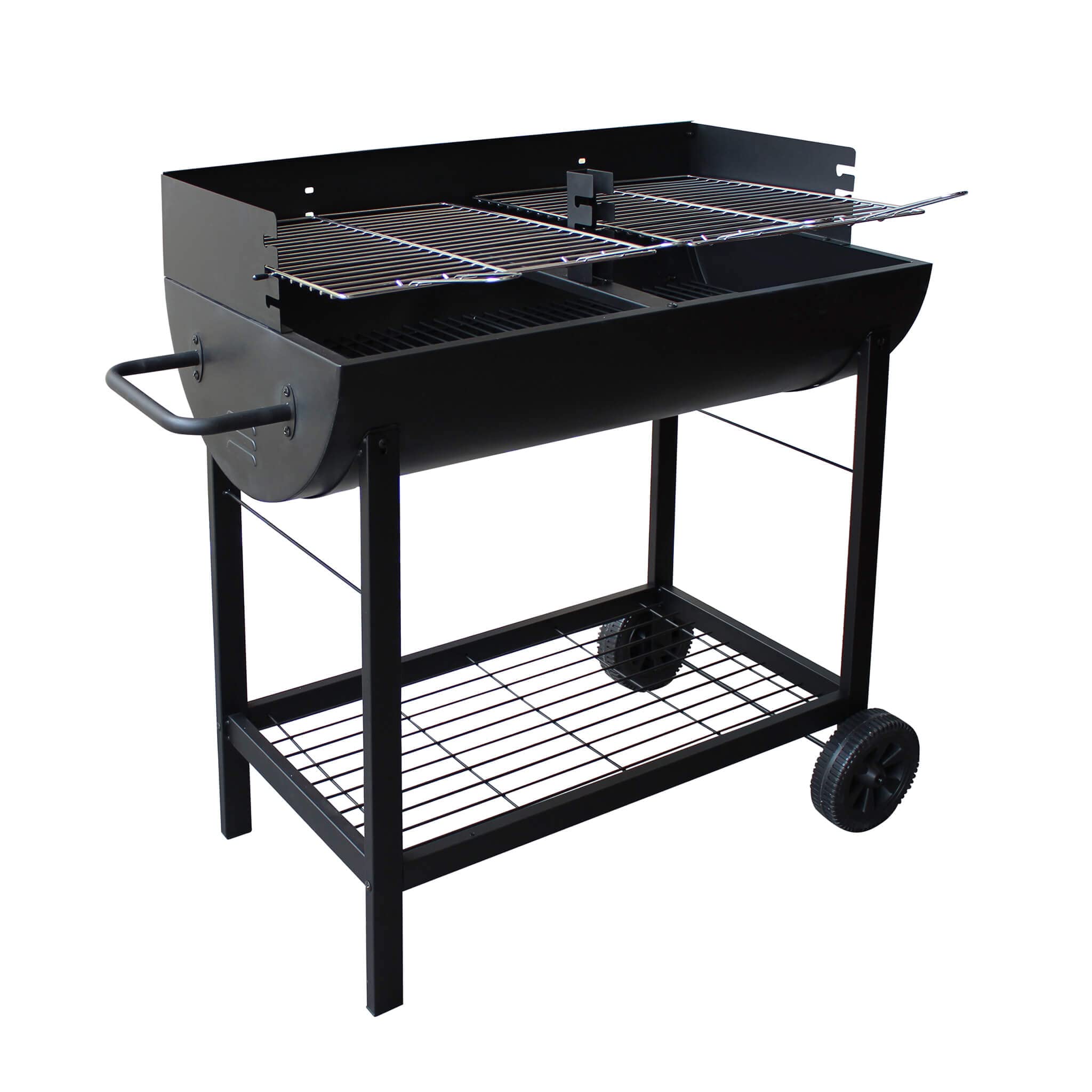 Barbecue à charbon avec double grille Franklin pour des repas conviviaux en terrasse
