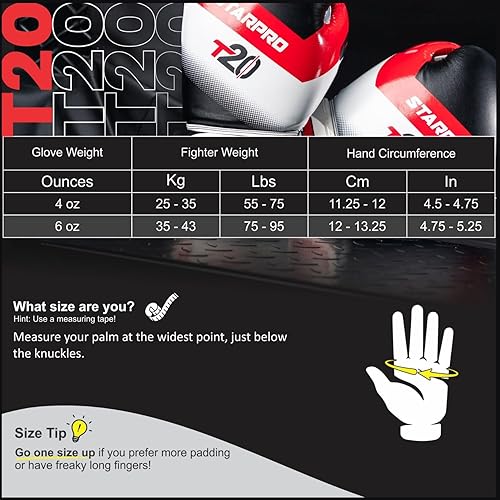Miniatura 2 de Starpro T20 - Guantes de boxeo para niños, cómodos con protección adicional, guantes de boxeo para niños de 5 a 10 años, guantes de boxeo para niños