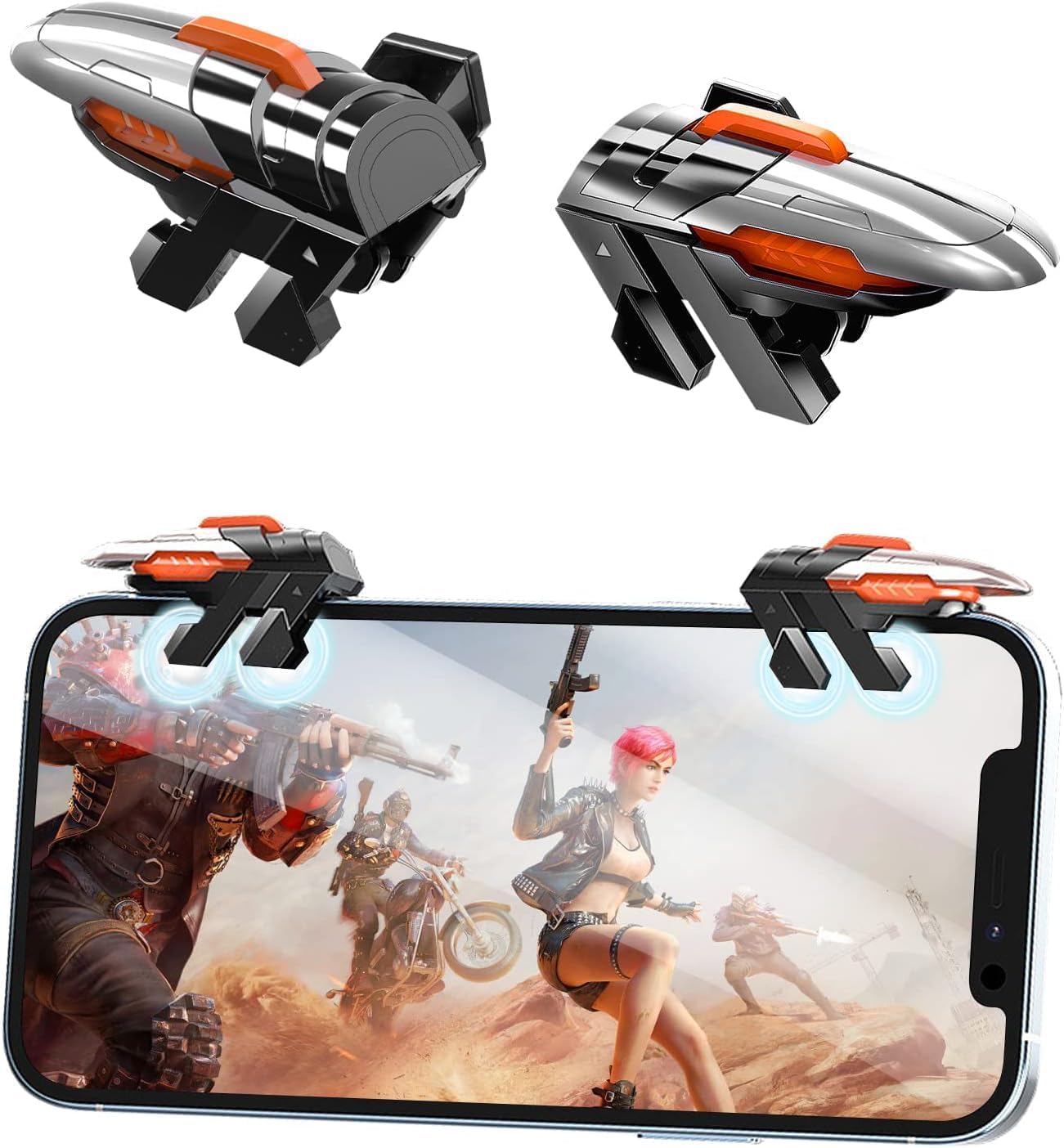 Cubonic X Memo AK06 Manual PUBG Game Controller Trigger [1 Pair] – High-Sensitivity Gamepad for iOS/Android Smartphones | Smart Clip Design | Lightweight & Portable | Ideal for PUBG and Mobile Gaming-image-45