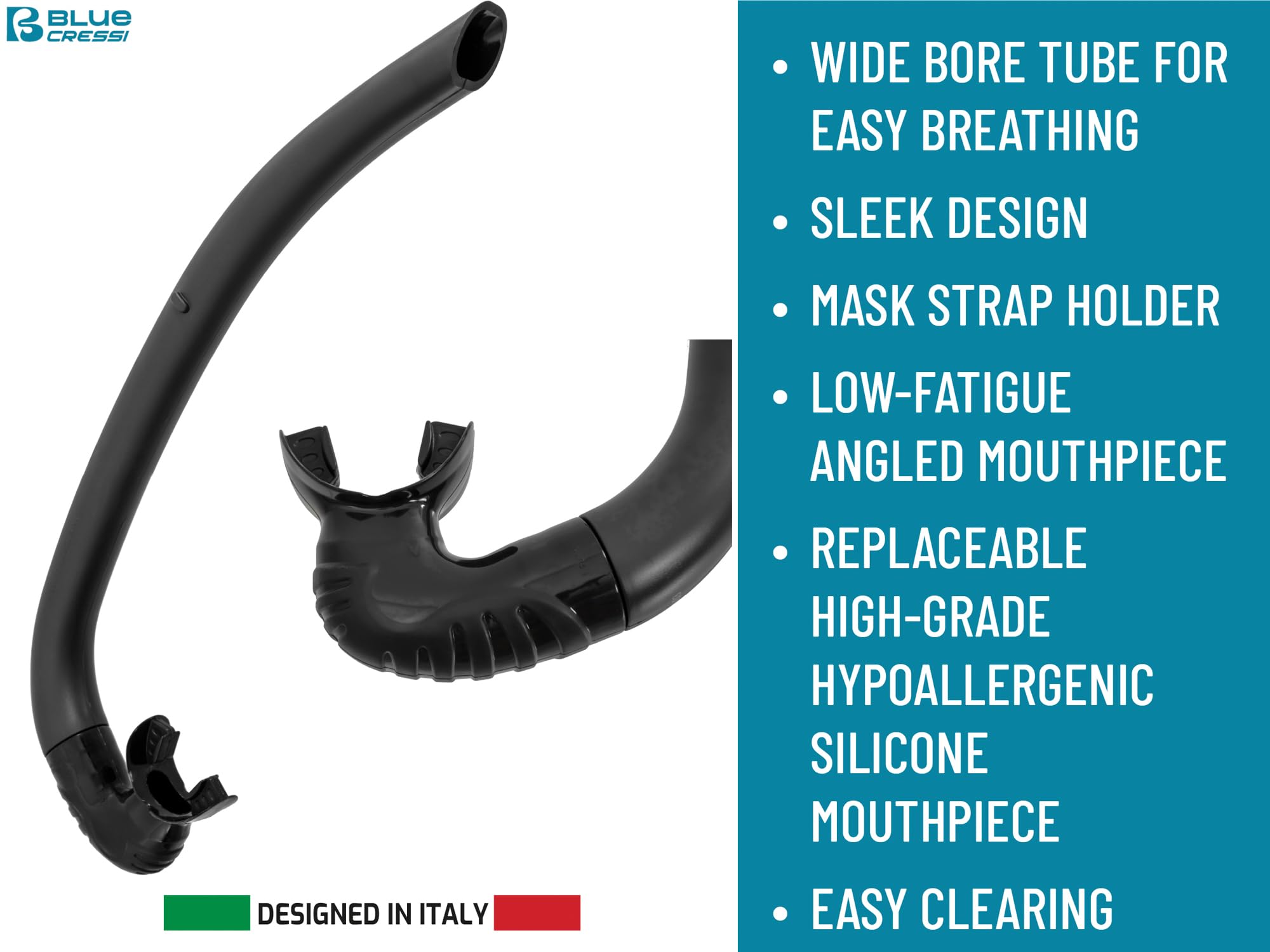 Cressi Nautilus Combo - Maschera Force Lenti Separate in Policarbonato + Snorkel Vibe Tubo TPR Boccaglio Silicone Ideale per Snorkeling e Nuoto in Superficie Unisex Adulto