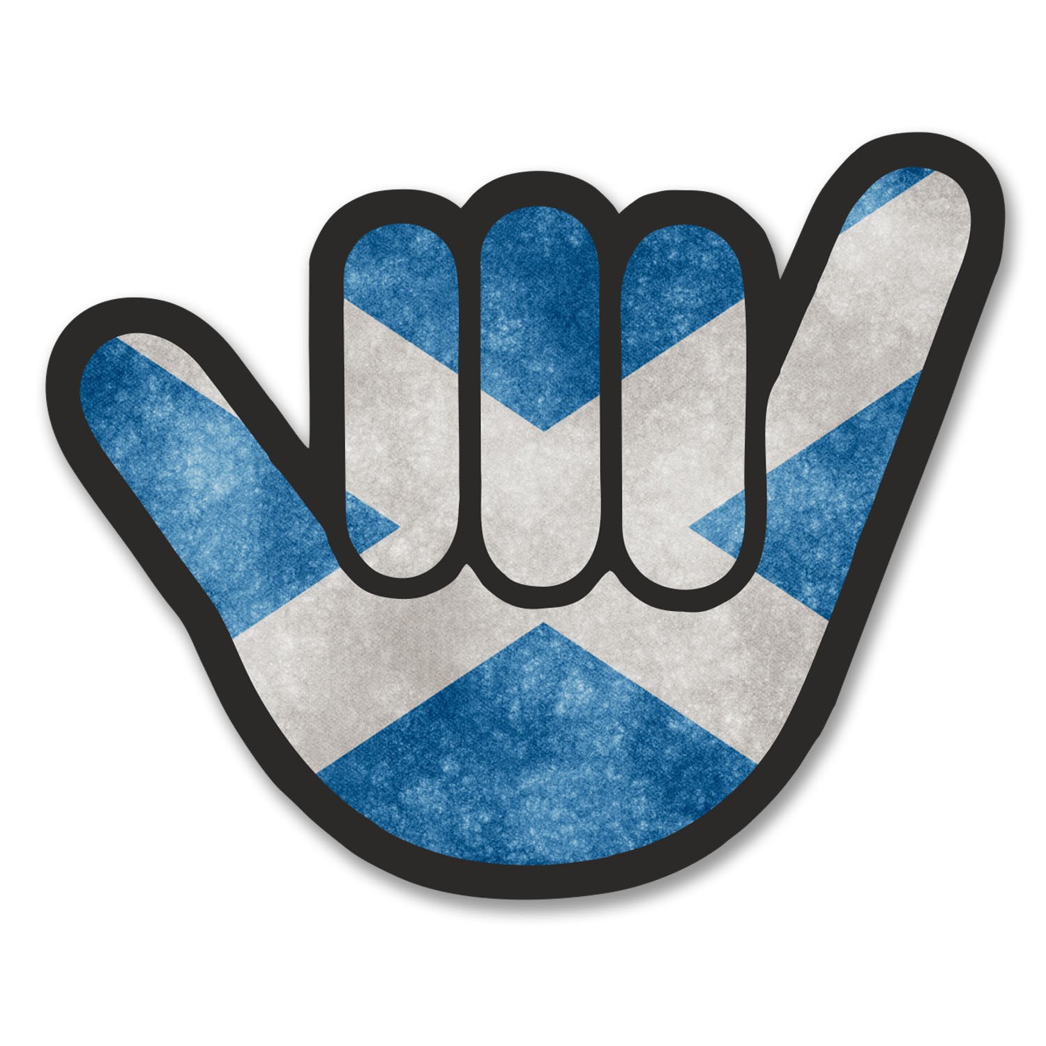 2 x 10cm Scottish Flag Shocker Hand Vinyl Sticker Decal Car Bike Scotland #6177 (10cm Wide x 8cm Tall)