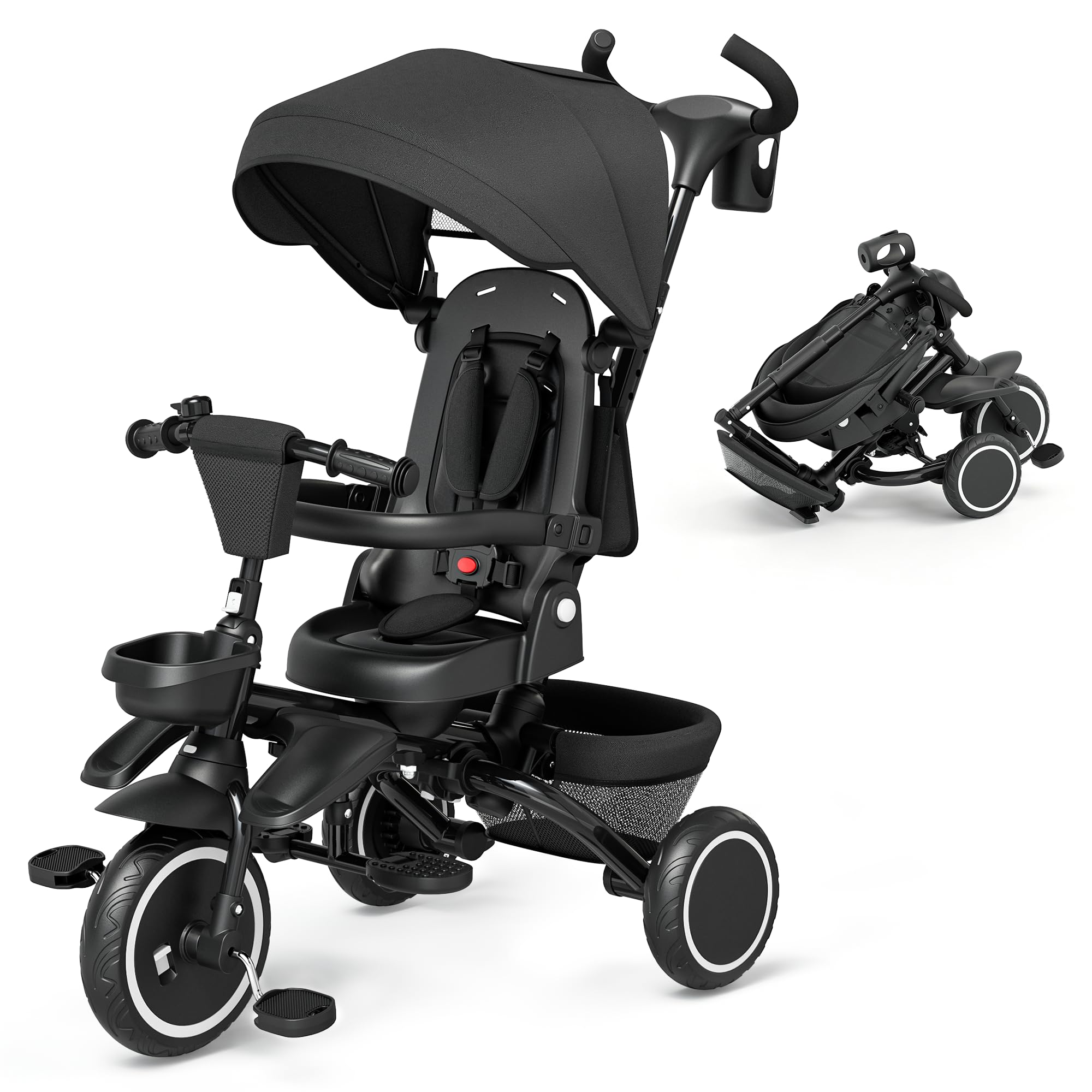 Amazon.com: Kinder King 8 in 1 Toddler Tricycle Stroller with Push