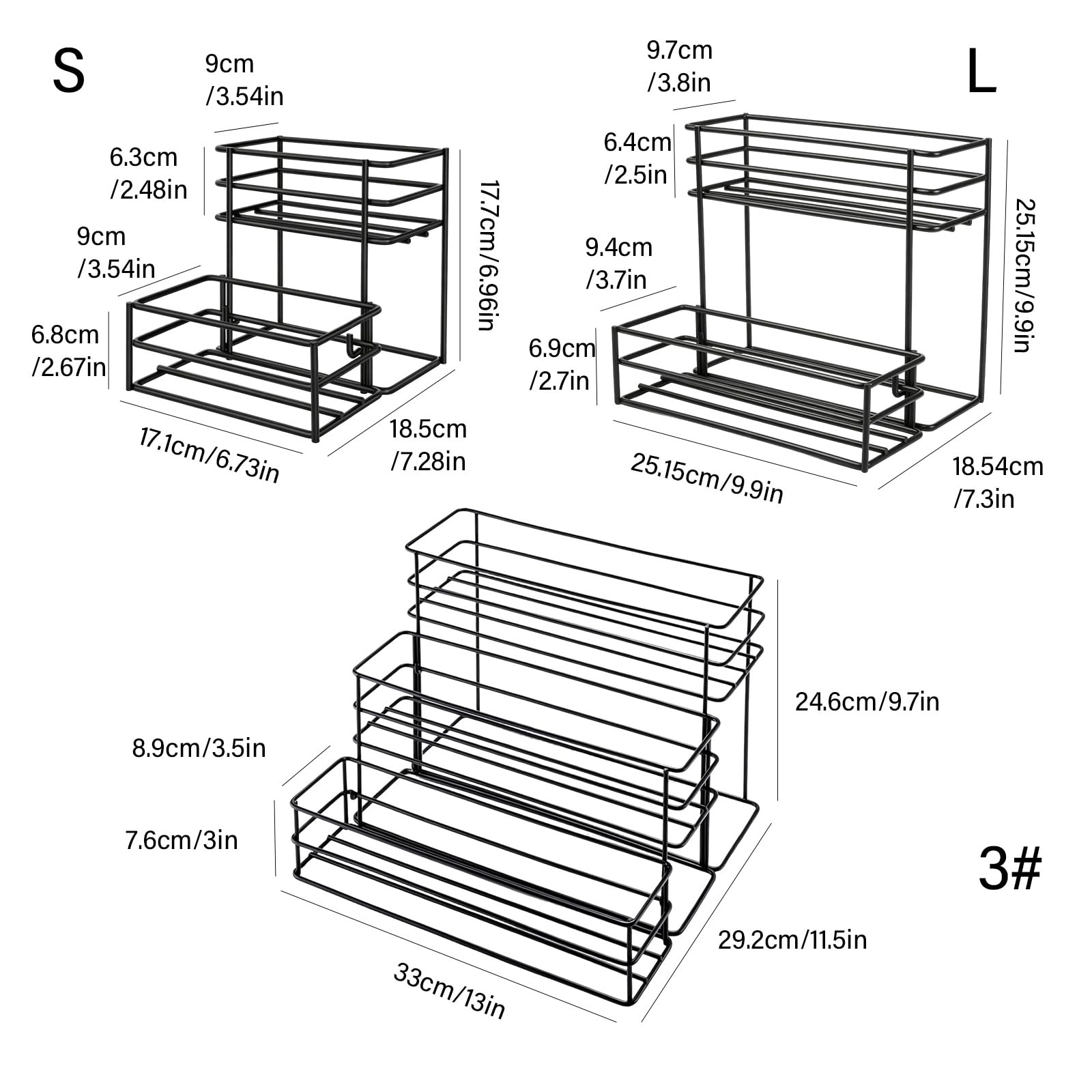 Portabottiglie in metallo per sciroppi, organizer per postazione caffè da appoggio per bancone della cucina, porta aceto per condimenti e olio