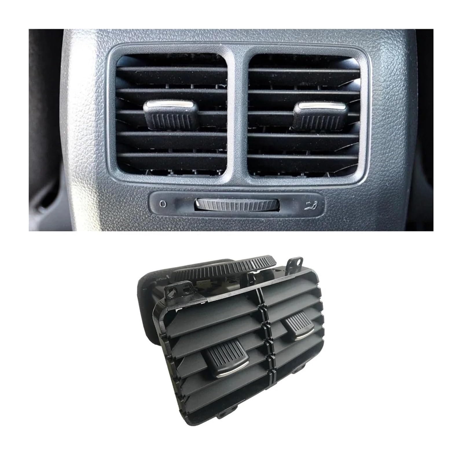 Auto Aria condizionata Ventilazione Per VW Per G&olf Per J&etta Per Rabbit 2004-2011 Cruscotto Nero Bocchetta Di Ventilazione Interna AC 1 Pezzo 1K0819728J 1K0819703 Griglia Auto(Rear)