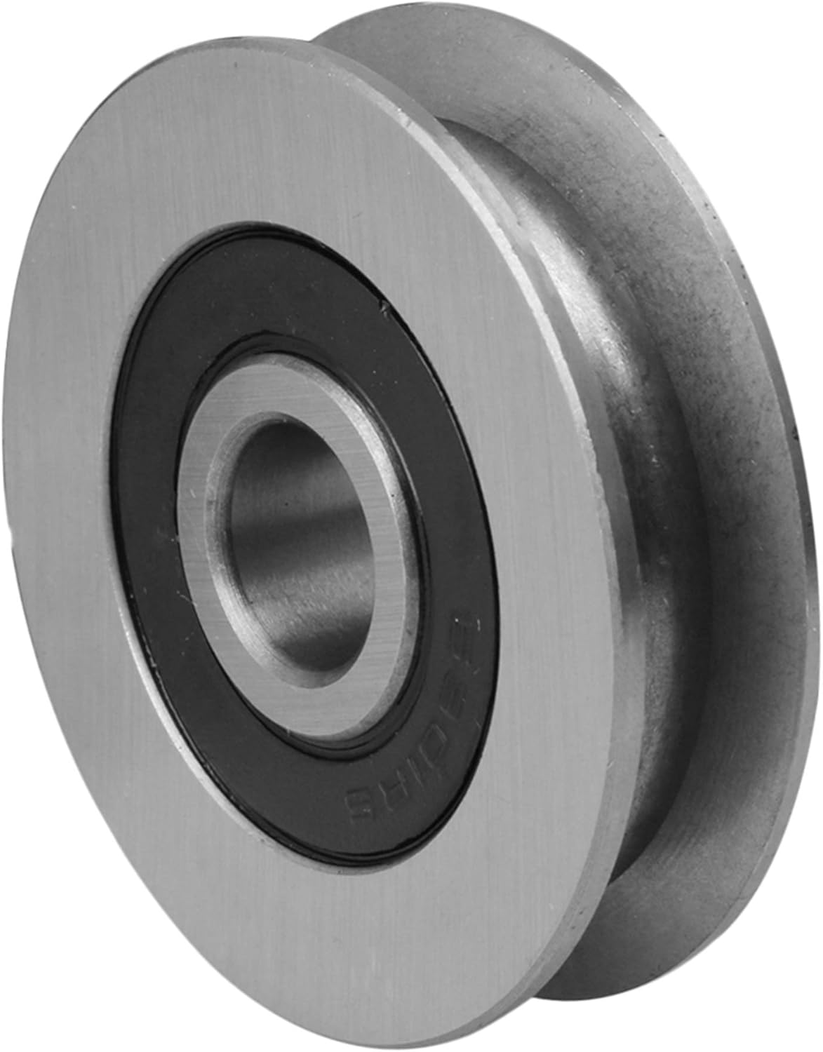 BQLZR 50x13mm Titanium Color Iron Bearing Steel Cable Pulley U-Shape Wheel Bearing Idler Pulley Load-Bearing 512KG for Gym Equipment Garage Door Opener