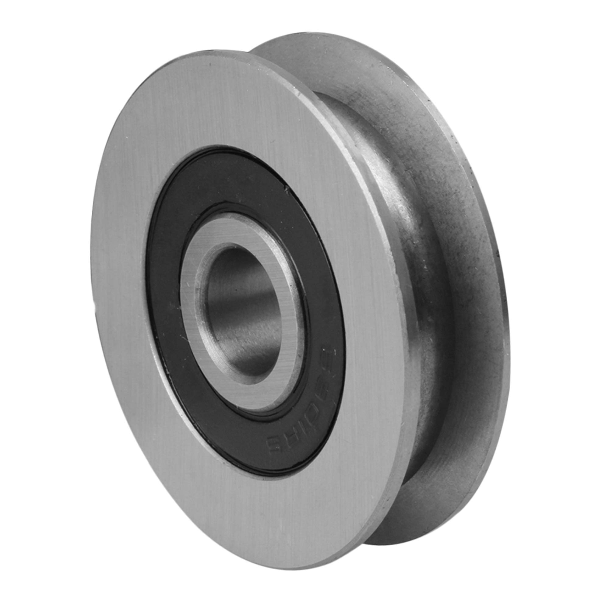 50 x 13 MM Titanium color ferro in acciaio cuscinetto cavo puleggia u-shape cuscinetto puleggia 512 kg portanti per attrezzi da palestra apriporta garage