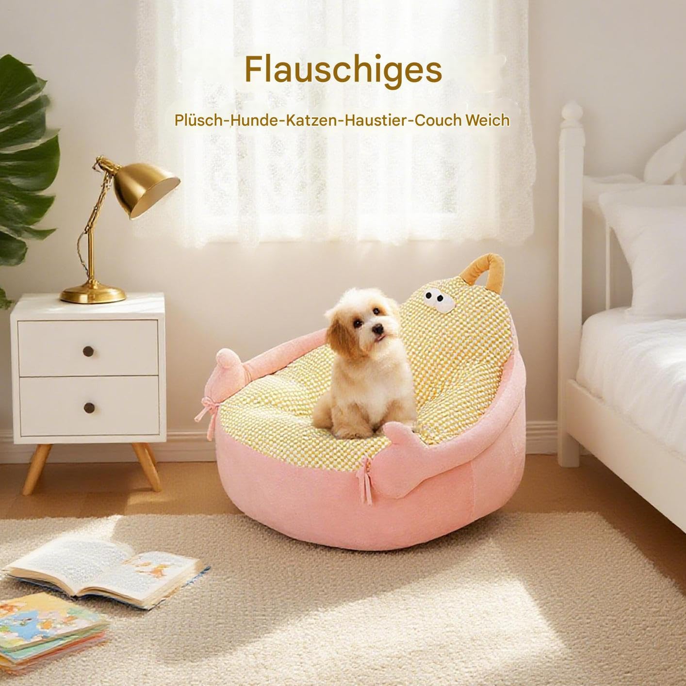 Cama Perros Suave Afelpado, De Mascotas, Calmante Y Cómodo para Dormir
