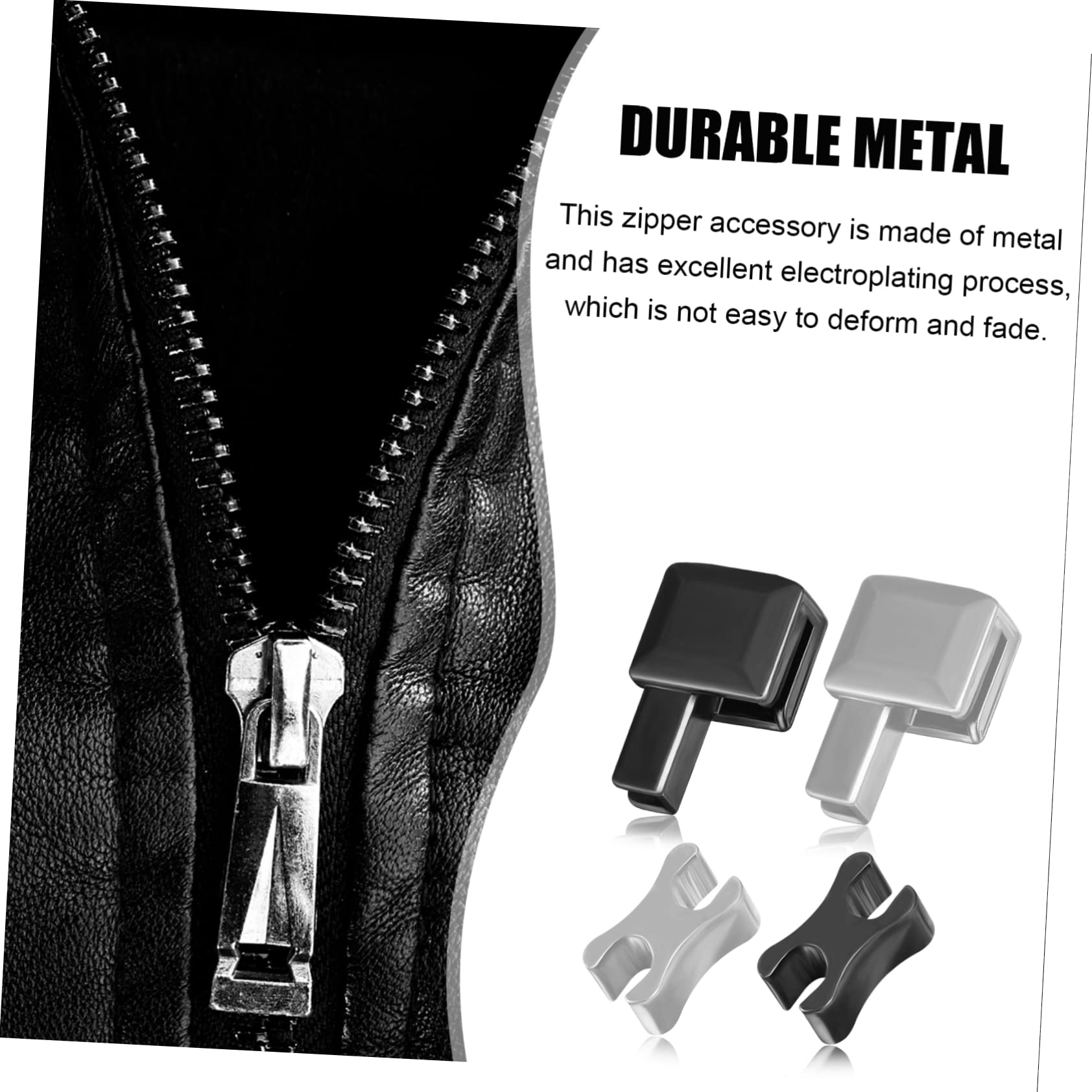 SHINEOFI 5piezas Kit De Reparación De Cremalleras De Accesorios Metálicos Para Ropa Chaquetas Jeans Maletas y Mochilas Herramientas De Reemplazo De Cremalleras