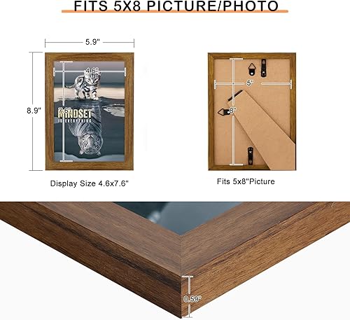 Vista 607 de Marco gris rústico de 18 x 24 pulgadas, marco para póster de 18 x 24 pulgadas, color gris envejecido, grande, retro, natural, 24 x 18 pulgadas