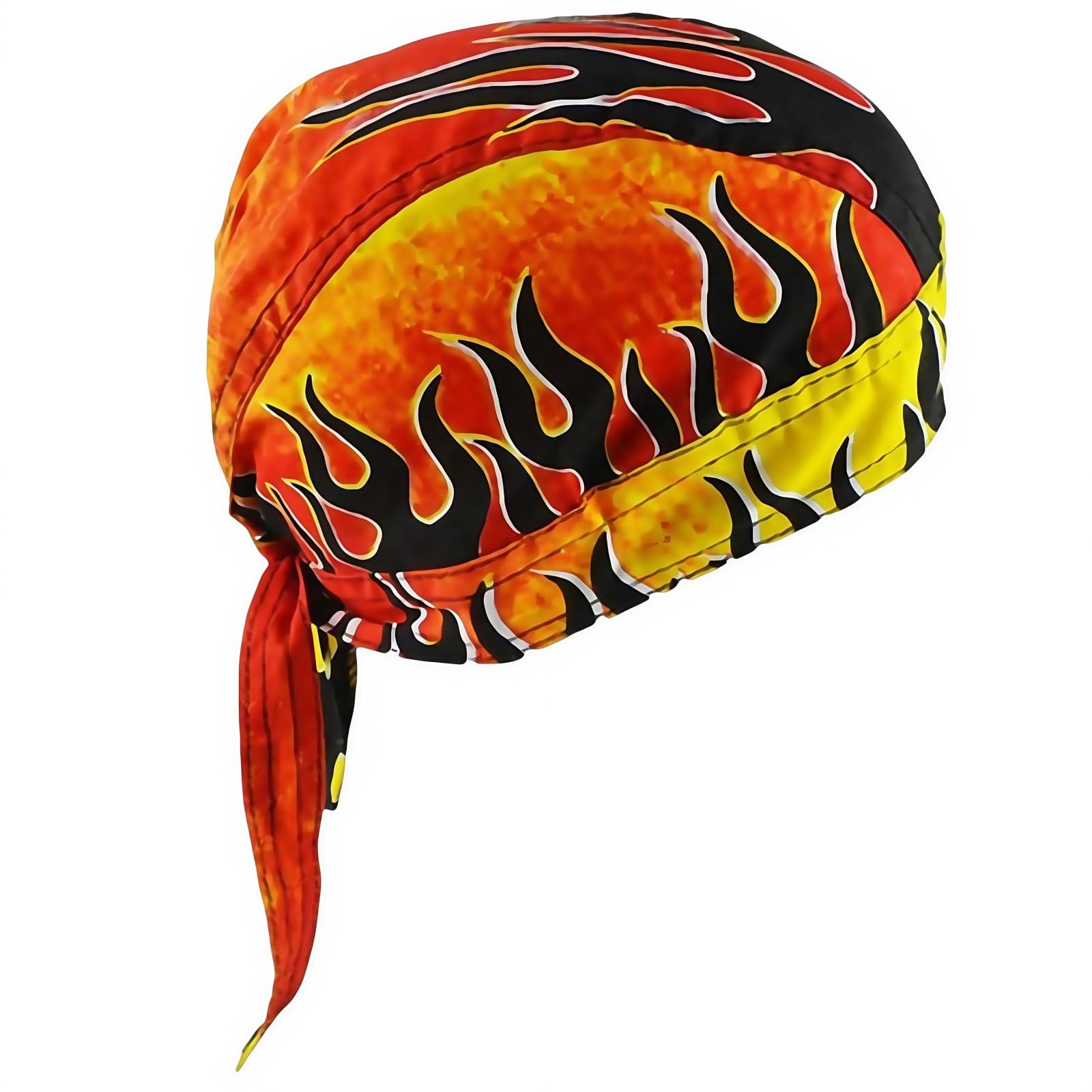 Ulalaza Men's Yh-03 Breathable Bandana Hat Cotton Durag Headwrap Pirate Cap Skull Caps Wo