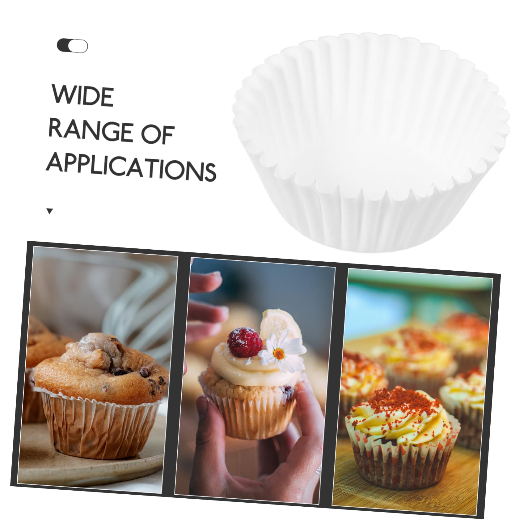 1000 Moldes De Papel Para Cupcakes Rectangulares - Resistentes Al Calor, Sin Grasa, 7.3x3.5x2.5 Cm, Para Hornear