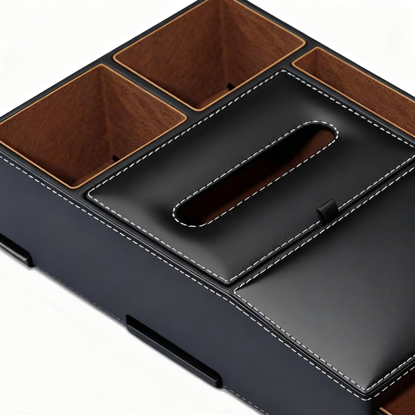 Organizador De Caja De Almacenamiento Para Apoyabrazos De Coche | Distribuidor Multifuncion,Organizador De Consola Central Auto Con Soporte De Vaso - Para Vehículo Teléfono Y Accesorios De