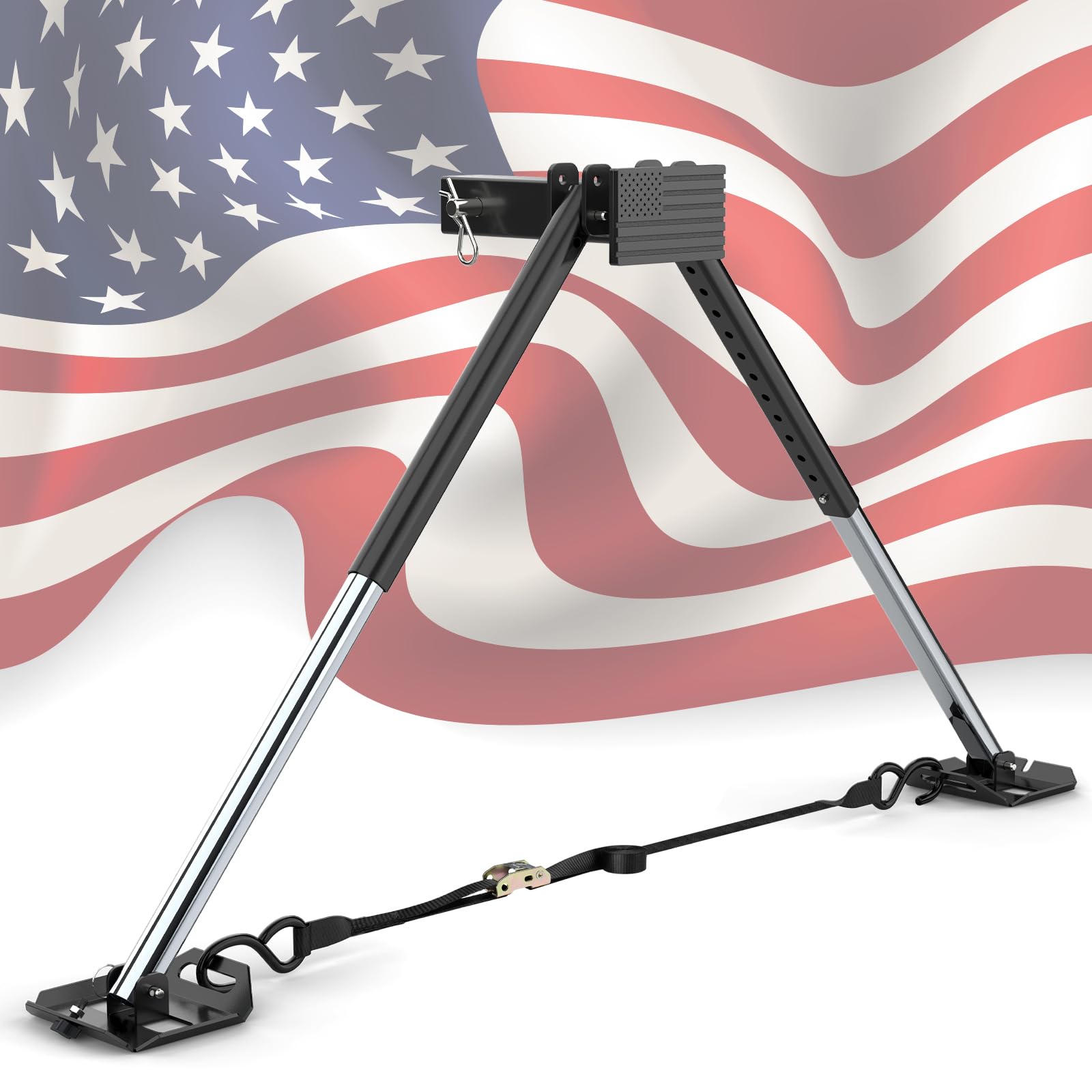 2025 Upgraded RV Hitch Mount Stabilizer, Adjustable Camper Rear Bumper Stabilizer, Stabilizer Hitch for Travel Trailer Accessories Fit for Any 2” Hitch Receivers Help to Reduce Shaking (Patent)