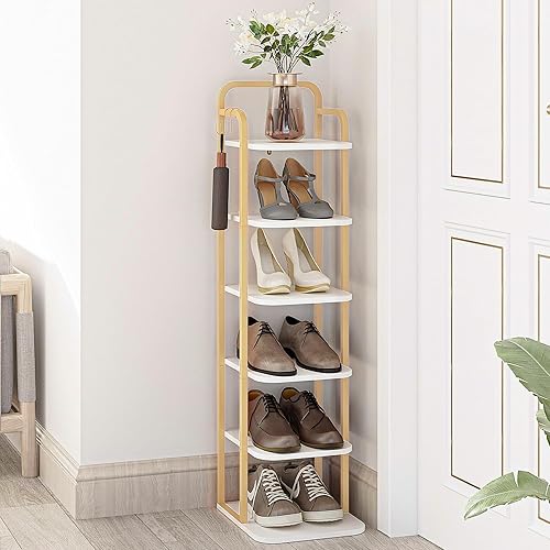 Zapatero vertical, estantes para zapatos, organizador de zapatos de madera para armario, entrada, torre de zapatos para espacios pequeños, de pie,