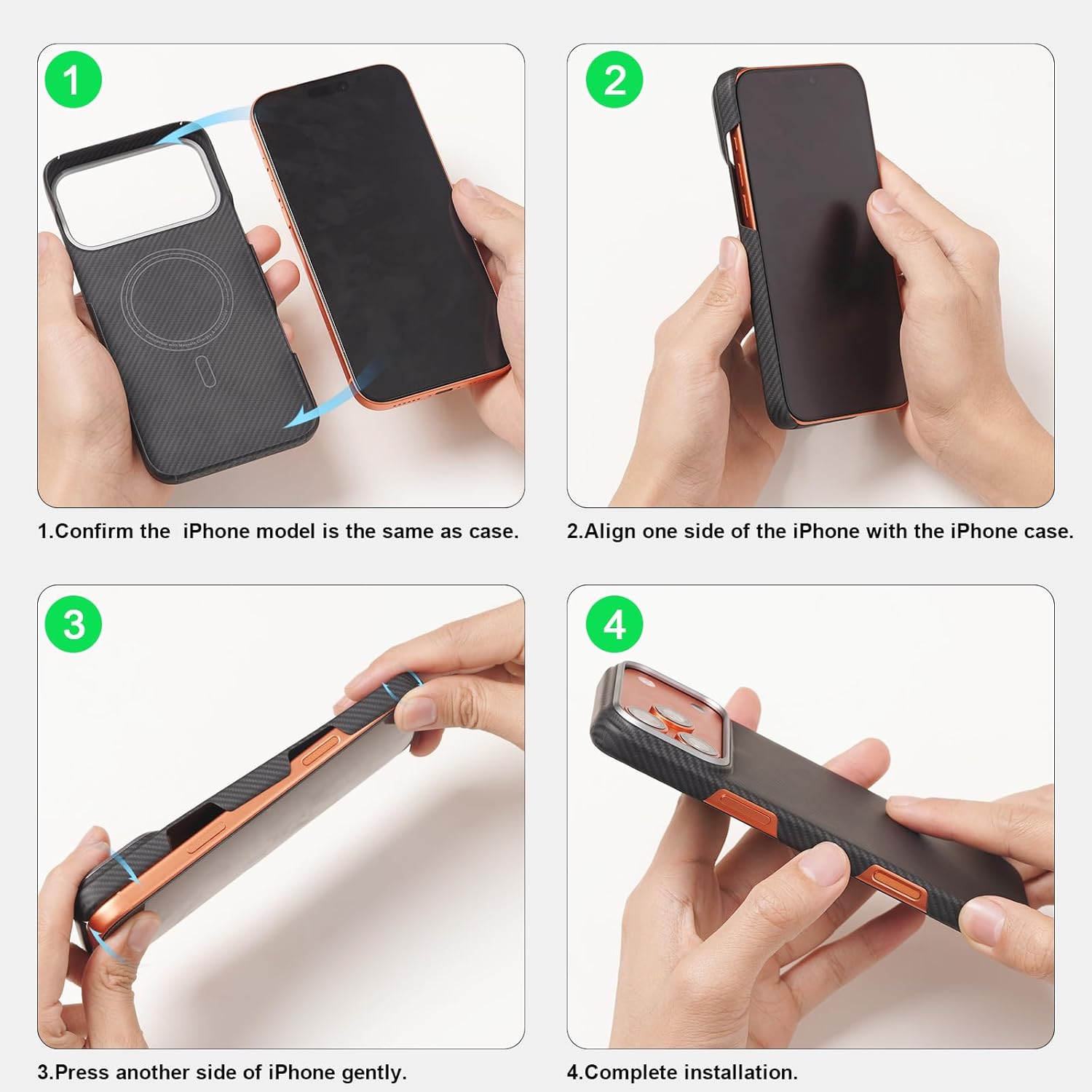 iiteeology Aramid Fiber Case for iPhone 17 Pro Max 6.9 Inch Compatible with MagSafe, Military Grade 600D Carbon Fiber Ultra Thin Minimalist Case Black