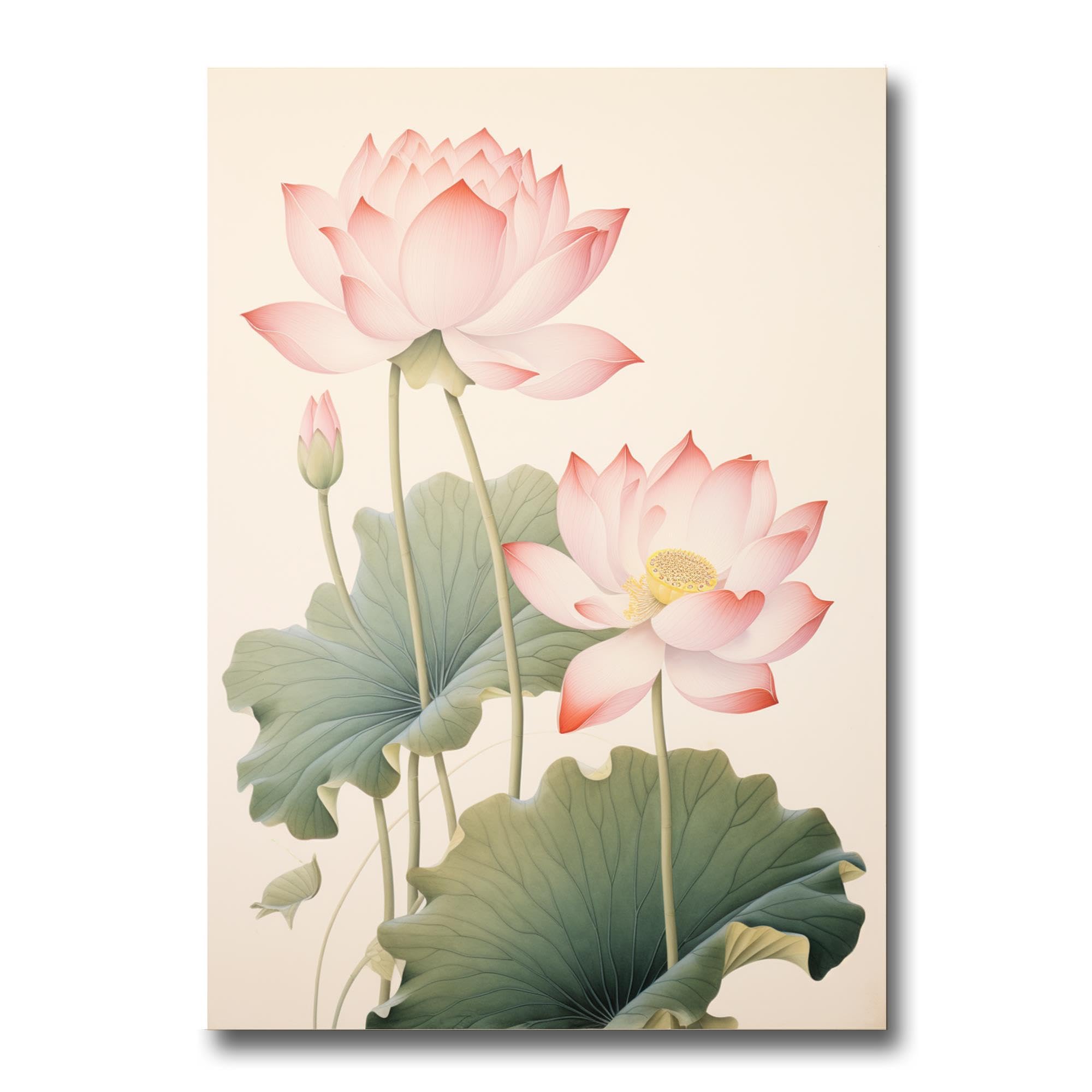Amazon.com: Beautiful Lotus Flower in The Pond, Zen Wall Art
