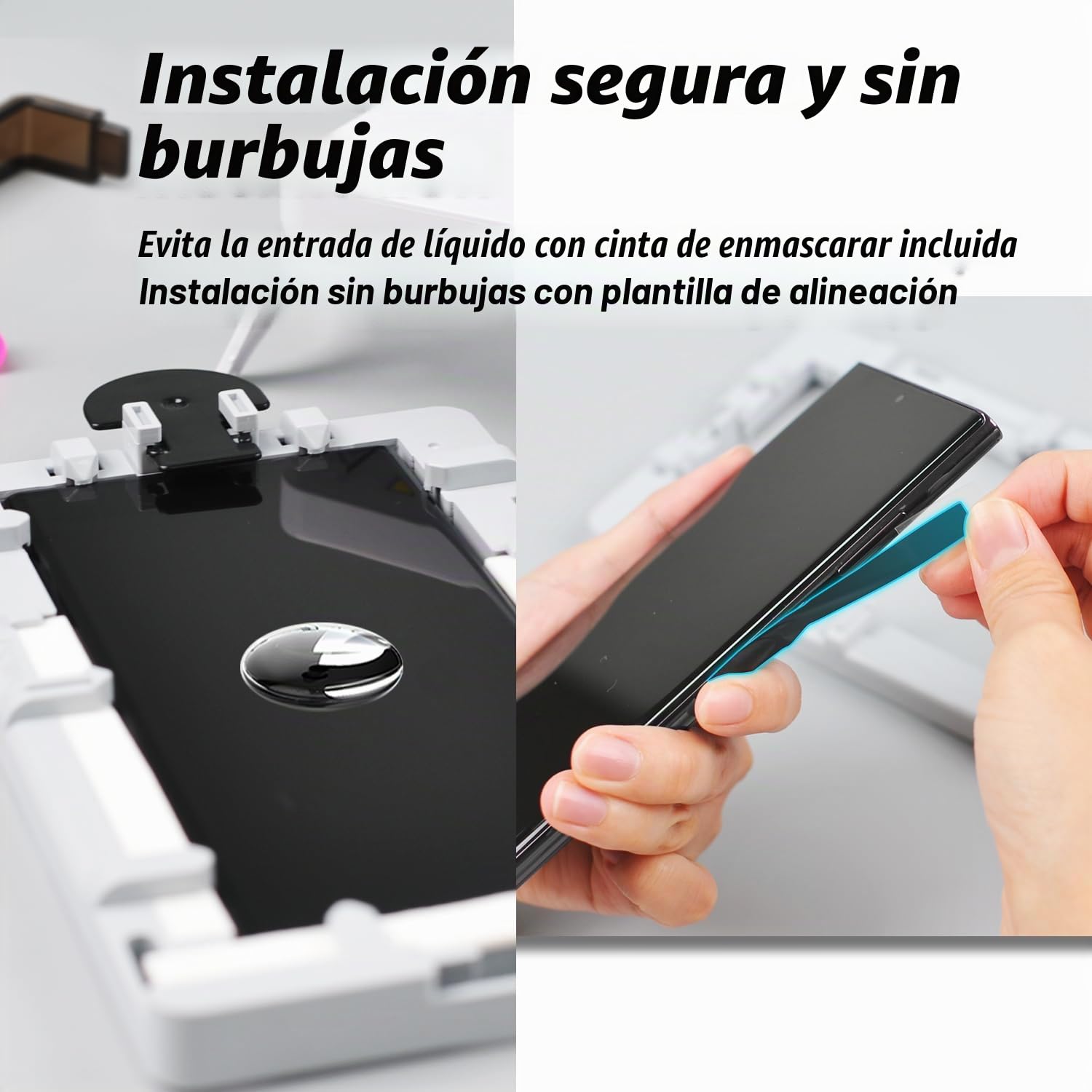 DOME GLASS Whitestone - Protector de pantalla de vidrio templado para Google Pixel 8 Pro con lámpara UV [2 unidades]