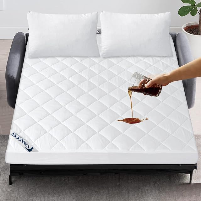 Waterproof Sofa Bed Mattress Protector Pad Absorbent Queen Sleeper Sofa Mattress Topper Cover Quilted Fitted Mattress Protector 60