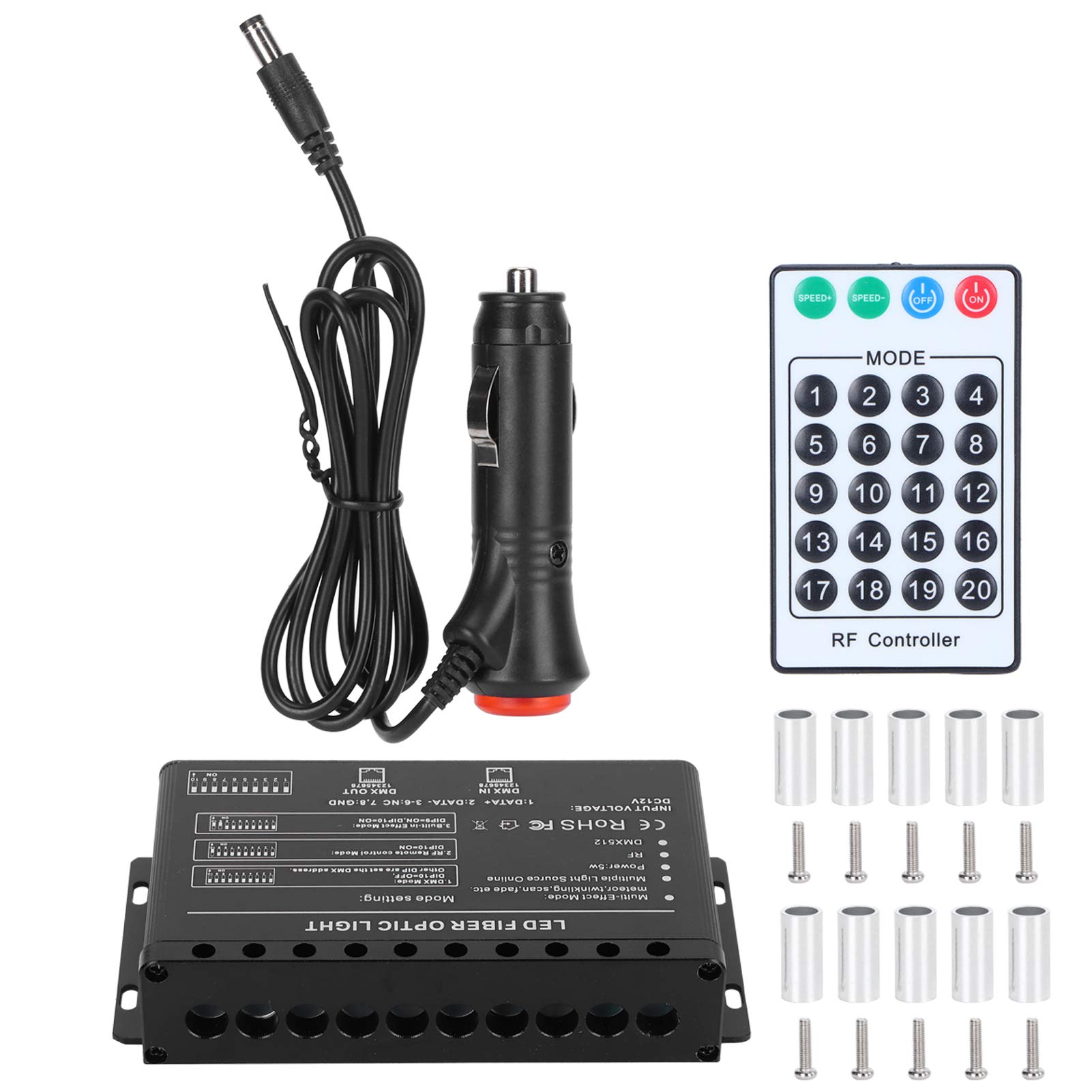 Lumière à Fibre Optique LED 10 Trous Esthétique avec 20 Effets D'éclairage Décoration de Plafond Automobile pour la Maison DC12V Source de Lumière LED Éclairage à Distance