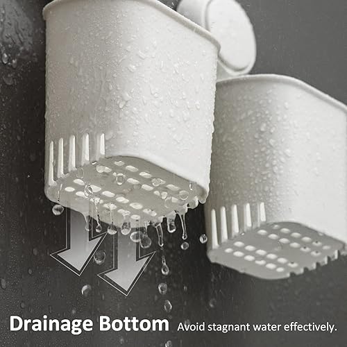 Miniatura 6 de TAILI Soporte de jabón de doble capa y soporte para cepillo de dientes, 2 unidades, jabonera de baño, cepillo de dientes y pasta de dientes para