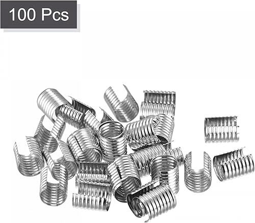 Miniatura 3 de uxcell 100 clips de cuerda de cuero, 0.394 x 0.512 in, plegables, para cordón, borla, manualidades, tono plateado