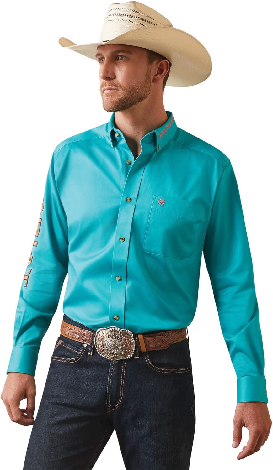 Ariat Mens Team Logo Twill Fitted Shirt