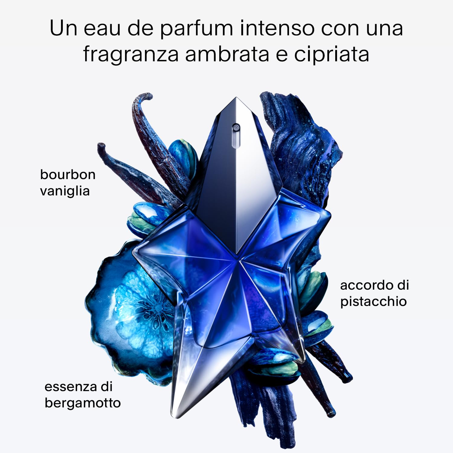 MUGLER Angel Stellar Eau de Parfum, Profumo da Donna, Fragranza Gourmand Ambrata-cipriata con Note Cremose di Pistacchio, Seducente e Irresistibilmente Femminile, Ricaricabile, 25 ml
