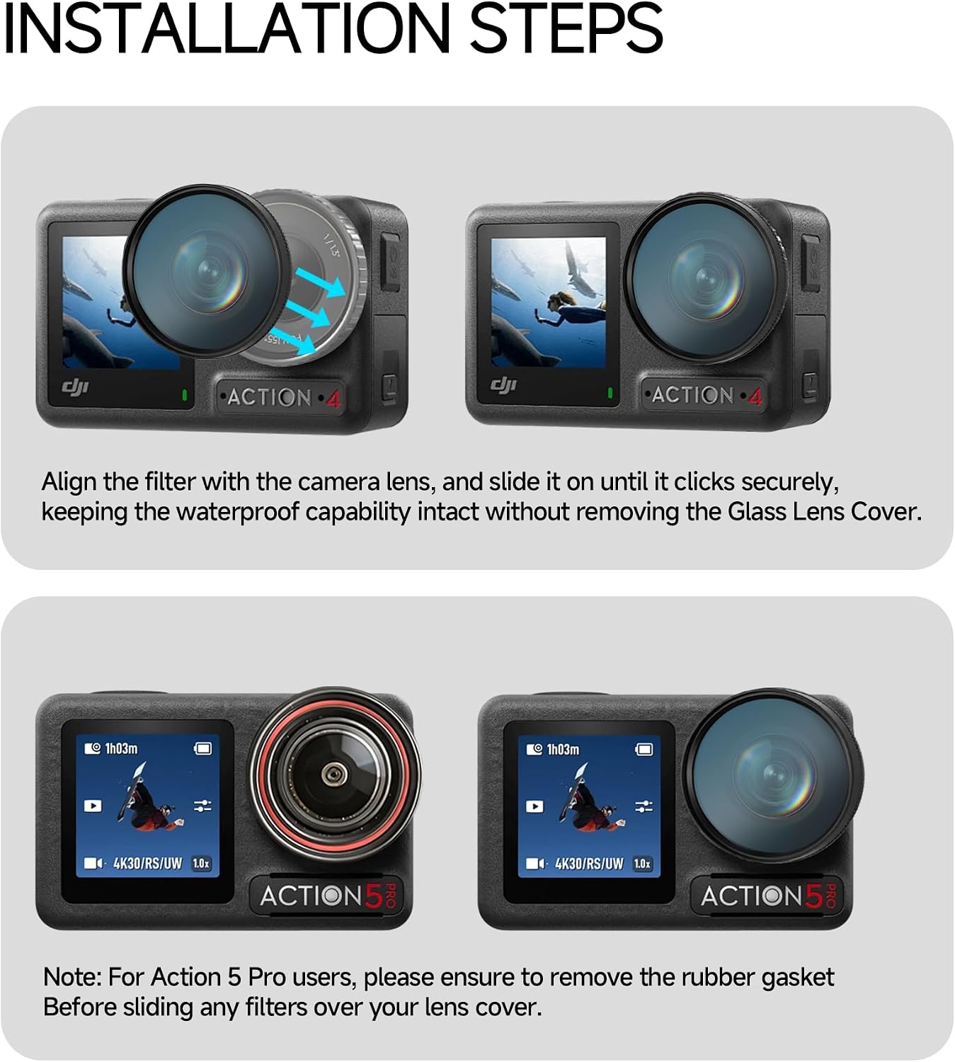 Lens Filter for Action 4 5 Camera image 4