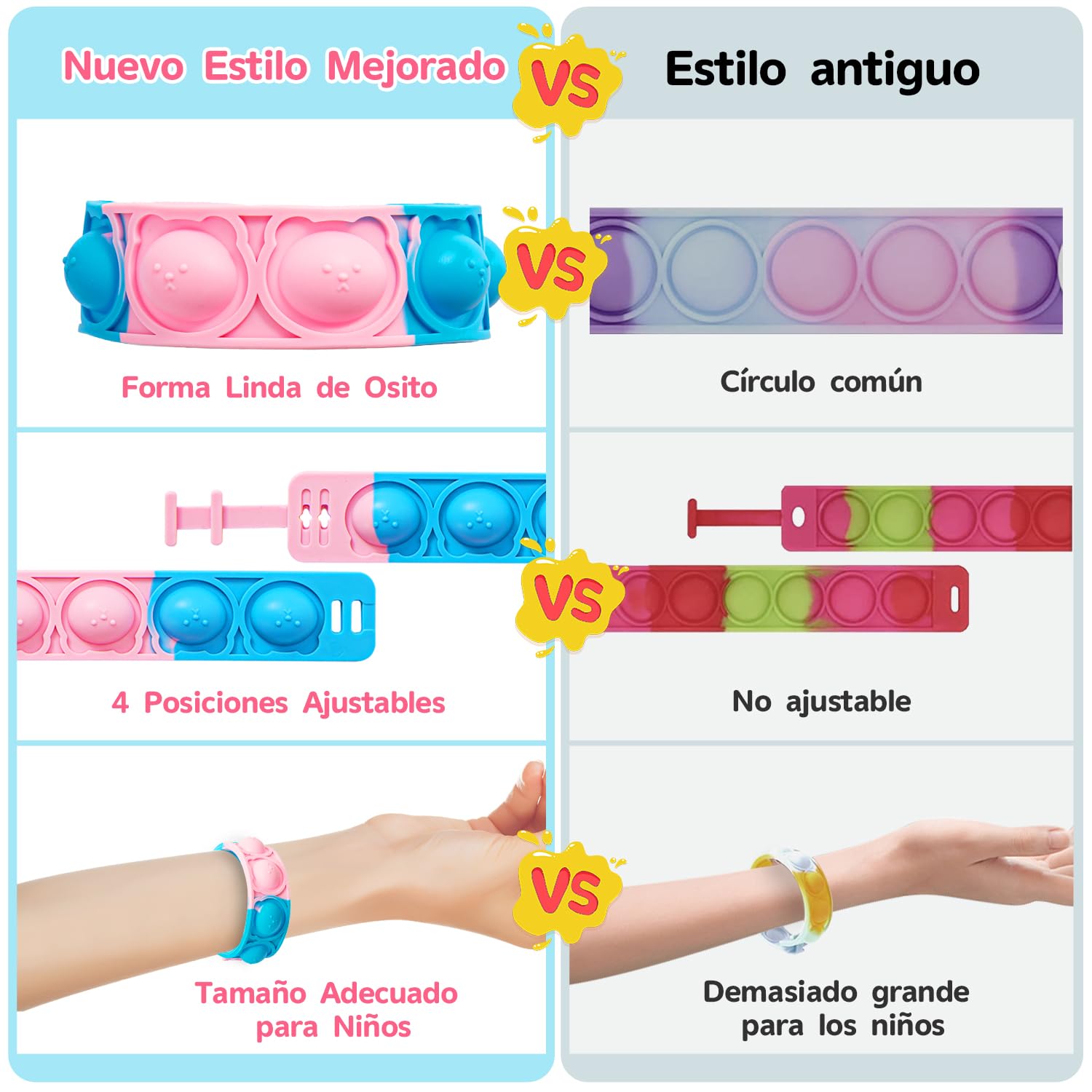 Pop It Pulsera Fidget Toy Juego Anti Estrés Multicolor Bola8 | Cuotas Pop It Pulsera Fidget Toy Juego Anti Estrés Multicolor Bola8 | Cuotas