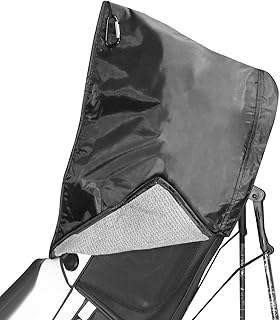 FINGER TEN - Funda de toalla de golf 2 en 1 de microfibra, impermeable, súper absorbente, color negro y azul, para hombre y mujer, color negro