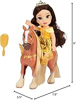 Vista 7 de Muñeca Disney Princess Belle y Set de Regalo Petite Phillipe, Amarillo